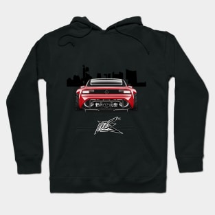 nissan 400z widebody supercharged stanced black red Hoodie